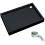 Brodzik prostokątny z syfonem 100x80 cm czarny 3STF1P80100CST Schedline Favory Plus Black Stone zdj.1