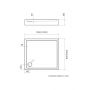 Brodzik prostokątny z syfonem 100x80 cm czarny 3STF1P80100CST Schedline Favory Plus Black Stone zdj.2
