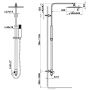 Zestaw prysznicowy ścienny z deszczownicą chrom 120229 Sapho zdj.2
