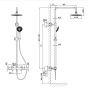 Zestaw prysznicowy ścienny z deszczownicą chrom KU322 Sapho Kimura zdj.2