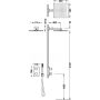 Zestaw prysznicowy podtynkowy termostatyczny z deszczownicą czarny 00635004NM Tres Therm-Box zdj.2