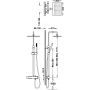 Zestaw prysznicowy ścienny z deszczownicą chrom 00719702 Tres Cuadro-Tres zdj.2