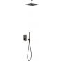 Zestaw prysznicowy podtynkowy z deszczownicą czarny 21128003KM Tres Project zdj.1