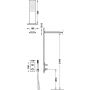 Zestaw prysznicowy podtynkowy termostatyczny z deszczownicą czarny 21135005NM Tres Therm-Box zdj.2