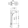 Tres Fuji 28119701AC zestaw prysznicowy ścienny z deszczownicą zdj.2