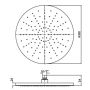 Deszczownica 30x30 cm okrągła Z94254XP21 Zucchetti Helm zdj.2