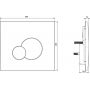 Przycisk spłukujący do wc chrom błyszczący K97494 Cersanit Base Circle zdj.2