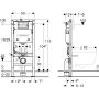 Stelaż podtynkowy do miski wc wiszącej 111153003 Geberit Duofix Basic zdj.2
