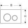 Przycisk spłukujący do wc 115652SI1 Geberit Sigma zdj.2