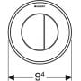 Przycisk spłukujący do wc czarny 116055161 Geberit Typ 10 zdj.2