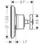 Element zewnętrzny zaworu podtynkowego 16830000 Axor Montreux zdj.2