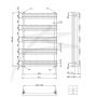 Grzejnik łazienkowy drabinkowy 92x50 cm AGPR920500Q2 AG Evo Line Prime zdj.2