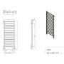 Grzejnik łazienkowy drabinkowy 117x43 cm czarny G01743011705 Imers Tell zdj.2