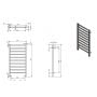 Grzejnik łazienkowy drabinkowy 79x43 cm czarny G0174307905 Imers Tell zdj.2