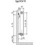 Grzejnik pokojowy 50x180 cm podłączenie dolne F0A1105018010300 Purmo Plan Ventil Compact zdj.2