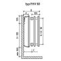 Grzejnik pokojowy 90x100 cm podłączenie dolne F0A3009010001300 Purmo Plan Ventil Hygiene zdj.3