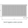 Grzejnik pokojowy 60x110 cm podłączenie dolne biały F073006011001300 Purmo Ventil Hygiene zdj.2