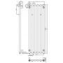 Grzejnik łazienkowy dekoracyjny 100x31.5 cm chrom RXKLWCH10004 Radox Kolona W Square zdj.2