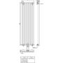 Grzejnik pokojowy 190x53.5 cm podłączenie dolne biały RXVRD9016M19054 Radox Vertica Uno zdj.2