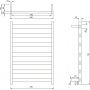 Grzejnik elektryczny 73x49 cm czarny EB550 Sapho Elias zdj.2