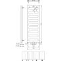Grzejnik łazienkowy dekoracyjny 146.5x50 cm czarny IR185 Sapho Block zdj.2