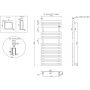 Grzejnik łazienkowy dekoracyjny 120x50 cm stal NR312 Sapho Truva zdj.2