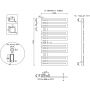 Grzejnik łazienkowy dekoracyjny 97.6x50 cm stal NR510 Sapho Volga zdj.2
