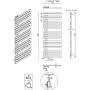 Grzejnik łazienkowy dekoracyjny 123.8x50 cm stal NR512 Sapho Volga zdj.2