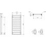 Grzejnik łazienkowy dekoracyjny 109.6x50 cm ZG511A Sapho Zig zdj.2