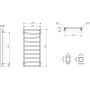 Grzejnik łazienkowy dekoracyjny 133.4x50 cm ZG513A Sapho Zig zdj.2