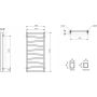 Grzejnik łazienkowy dekoracyjny 157.2x50 cm ZG516A Sapho Zig zdj.2