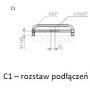 Grzejnik łazienkowy 50x114 cm WGALE114050K916Z1 Terma Alex zdj.2