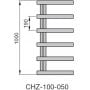 Grzejnik łazienkowy drabinkowy 100x50 cm CHZ100050N209 Zehnder Chime zdj.2