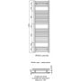 Grzejnik łazienkowy drabinkowy 146.9x50 cm czarny PBN1500509205 Zehnder Aura zdj.2