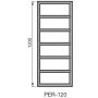 Grzejnik łazienkowy drabinkowy 120x50 cm PER120050N209 Zehnder Pera zdj.2