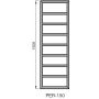 Grzejnik łazienkowy drabinkowy 150x50 cm chrom PER150050N211 Zehnder Pera zdj.2