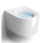 Miska WC z deską wolnoopadającą wisząca bez kołnierza ze spłukiwaniem wirowym biały połysk IB040214102 Clou InBe zdj.3
