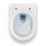Miska WC z deską wolnoopadającą wisząca bez kołnierza ze spłukiwaniem wirowym biały połysk IB040214102 Clou InBe zdj.4