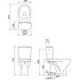 Kompakt WC + deska sedesowa biały K100207 Mito Kaskada zdj.2