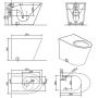 Miska WC stojąca bez kołnierza dla niepełnosprawnych N13012 Faneco zdj.2