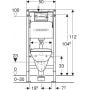 Zestaw WC stelaż z miską i deską 118347003 Geberit Duofix Basic zdj.2