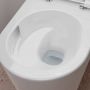 Miska WC z deską wolnoopadającą wisząca bez kołnierza ze spłukiwaniem wirowym biały połysk 60344450 Hansgrohe EluPura S zdj.4