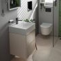 Miska WC z deską wolnoopadającą wisząca bez kołnierza ze spłukiwaniem wirowym biały połysk 60344450 Hansgrohe EluPura S zdj.11