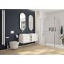 Lustro 50x120 cm owalne z oświetleniem z matą grzewczą czarny 64104300 Oltens Nordlis zdj.5