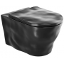 Miska WC z deską wolnoopadającą wisząca bez kołnierza czarny mat 147034264 Sanindusa Magmma zdj.1