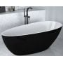 Wanna wolnostojąca 140.5x62.5 cm owalna biała-czarna-dwukolorowa #WMD140GBW Besco Goya zdj.3