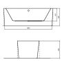 Wanna narożna 170x75 cm lewa czarna #WAA17ABLCN Besco Avita A-Line B&W zdj.3
