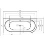Wanna narożna 170x75 cm lewa czarna #WAA17ABLCN Besco Avita A-Line B&W zdj.2