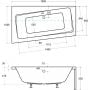 Wanna narożna 170x110 cm lewa biała #WAI170NL Besco Infinity zdj.2