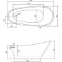 Wanna wolnostojąca 170x80 cm owalna biała #WAS170M Besco Melody zdj.2